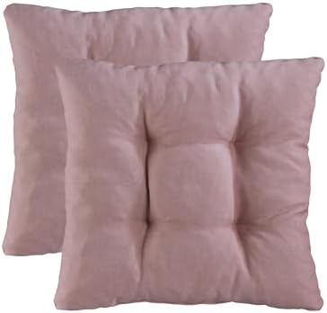 Traumnacht Stuhlkissen Set 4er, Bequeme Kissen für Garten und Küche, 38x38cm, altrosa