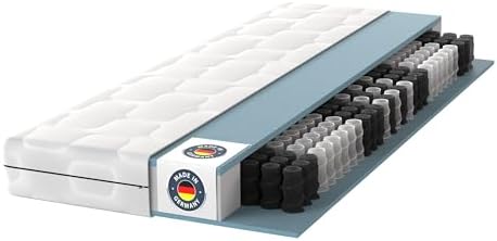 BMM Ortho Medic Taschenfederkernmatratze 80x200 cm H4 – Ergonomisch 7 Zonen für besten Schlafkomfort in Deutschland