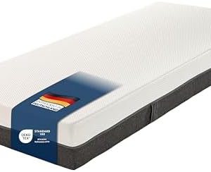 Irisette Selin 7-Zonen Tonnentaschenfederkernmatratze, Härtegrad 2, Öko-Tex - Komfort für erholsamen Schlaf 90x200 cm