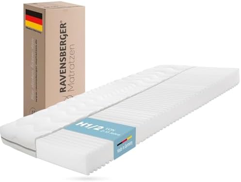 RAVENSBERGER Kinder- und Jugendmatratze Softwelle - Weiche 7-Zonen Kaltschaummatratze, 90 x 200 cm, ideal für Allergiker