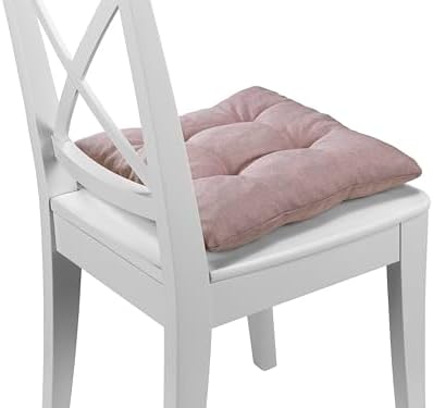 Traumnacht Stuhlkissen Set 4er, Bequeme Kissen für Garten und Küche, 38x38cm, altrosa