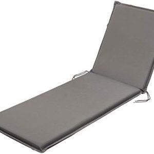 Traumnacht Komfort Liegenauflage Outdoor anthrazit – Abnehmbarer Bezug, 190x58x6 cm, Öko-Tex zertifiziert für höchsten S