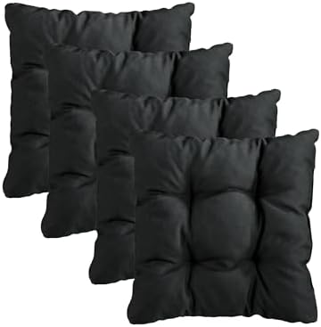 Traumnacht Stuhlkissen Set 4er, Bequeme Kissen für Garten und Küche, 38x38cm, altrosa