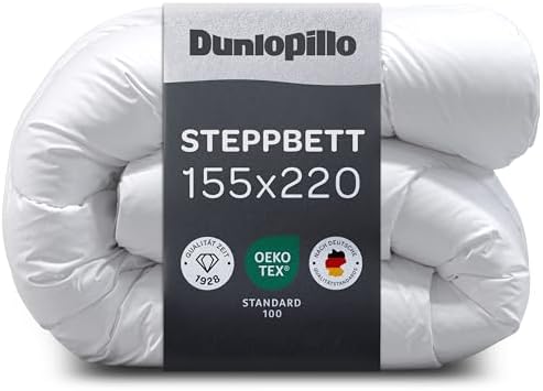 Dunlopillo Bettdecke 135x200 – Premium Ganzjahresdecke für Allergiker | Oeko-Tex zertifiziert, perfekt für Winternächte