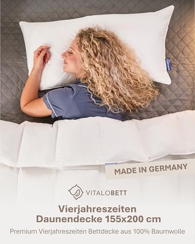 Luxuriöse Winter Bettdecke 135x200 cm - 100% weiche Daunenfüllung, atmungsaktiv & waschbar, perfekt für kalte Nächte!