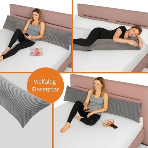 Sleepling Seitenschläferkissen 40x200 cm – Ergonomisches Body Pillow aus 100% Mikrofaser für erholsamen Schlaf, waschbar