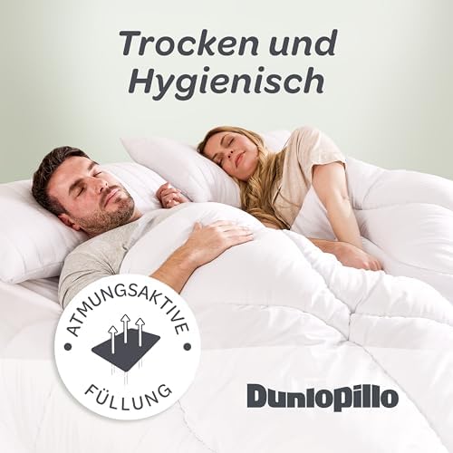 Dunlopillo Bettdecke 135x200 – Premium Ganzjahresdecke für Allergiker | Oeko-Tex zertifiziert, perfekt für Winternächte