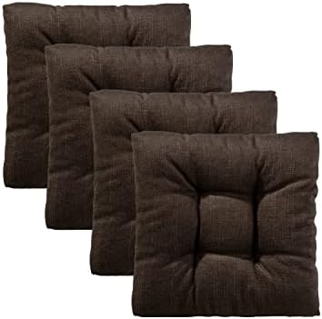 Traumnacht Stuhlkissen Set 4er, Bequeme Kissen für Garten und Küche, 38x38cm, altrosa