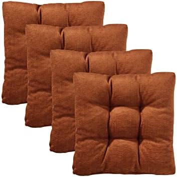 Traumnacht Stuhlkissen Set 4er, Bequeme Kissen für Garten und Küche, 38x38cm, altrosa