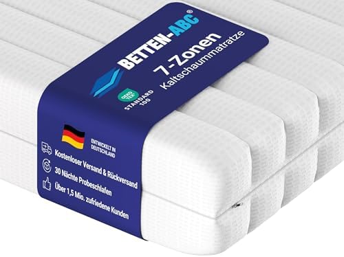 Betten-ABC - 7-Zonen Matratze KSP-500 140x200 cm - Hypoallergen & Antibakteriell für gesunden Schlaf