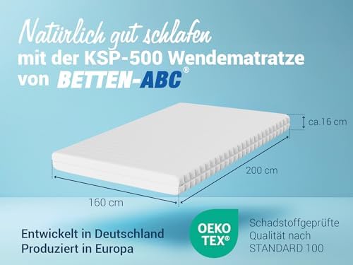 Betten-ABC - 7-Zonen Matratze KSP-500 140x200 cm - Hypoallergen & Antibakteriell für gesunden Schlaf
