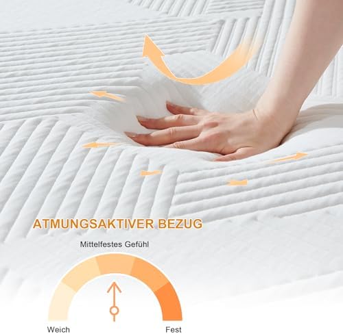 Hochwertige Kaltschaummatratze 140x200 cm H3 – Bequemer Schlafkomfort für Jugendliche, 16 cm Höhe, waschbarer Bezug