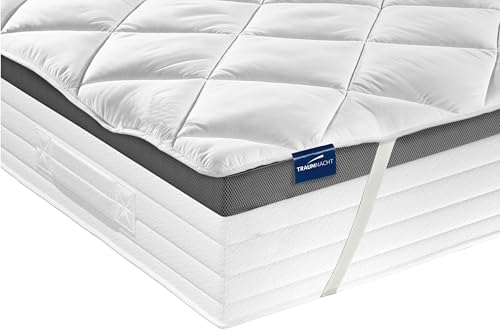 Traumnacht Komfort Topper 140x200 cm - Atmungsaktive Matratzenauflage für Allergiker, Öko-Tex zertifiziert, Qualität Mad