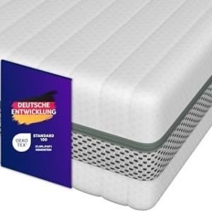 Traumnacht 2 in 1 Duo Matratze - orthopädische 7-Zonen Kaltschaum, Öko-Tex, 90x200 cm für besten Schlafkomfort