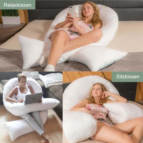 Traumreiter Schwangerschaftskissen XXL – Ergonomisches Wendekissen mit Memory Foam für schwangere Mütter, ideal zum Schl