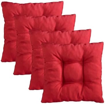 Traumnacht Stuhlkissen Set 4er, Bequeme Kissen für Garten und Küche, 38x38cm, altrosa