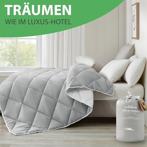 Welldora OPTICLIMA Allergiker Bettdecke 135x200 | 4 Jahreszeiten - Fachärztlich geprüft & Oeko-Tex für besten Schlafkomf