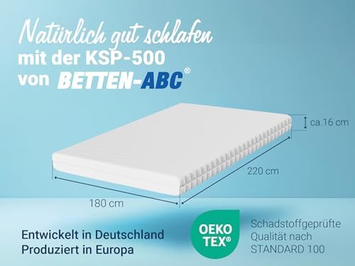 Betten-ABC - 7-Zonen Matratze KSP-500 140x200 cm - Hypoallergen & Antibakteriell für gesunden Schlaf
