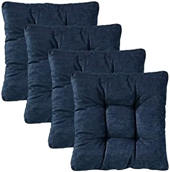 Traumnacht Stuhlkissen Set 4er, Bequeme Kissen für Garten und Küche, 38x38cm, altrosa