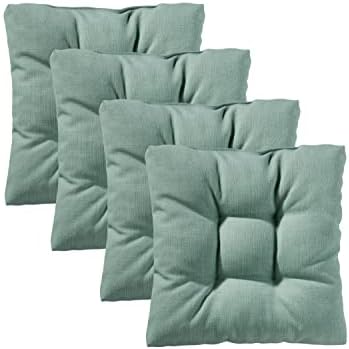 Traumnacht Stuhlkissen Set 4er, Bequeme Kissen für Garten und Küche, 38x38cm, altrosa