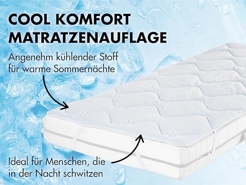 Traumnacht Komfort Topper 140x200 cm - Atmungsaktive Matratzenauflage für Allergiker, Öko-Tex zertifiziert, Qualität Mad