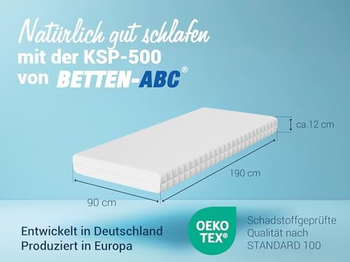 Betten-ABC - 7-Zonen Matratze KSP-500 140x200 cm - Hypoallergen & Antibakteriell für gesunden Schlaf