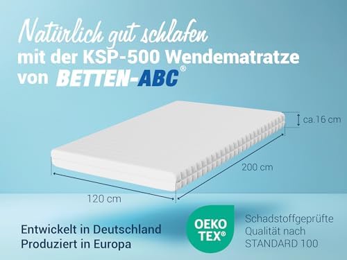 Betten-ABC - 7-Zonen Matratze KSP-500 140x200 cm - Hypoallergen & Antibakteriell für gesunden Schlaf