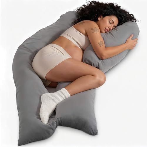 Traumreiter Schwangerschaftskissen XXL – Ergonomisches Wendekissen mit Memory Foam für schwangere Mütter, ideal zum Schl