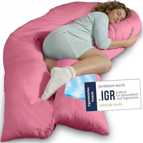 Traumreiter Schwangerschaftskissen XXL – Ergonomisches Wendekissen mit Memory Foam für schwangere Mütter, ideal zum Schl