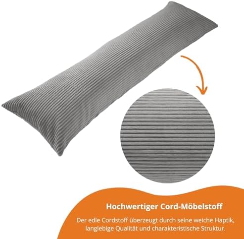 Sleepling Seitenschläferkissen 40x200 cm – Ergonomisches Body Pillow aus 100% Mikrofaser für erholsamen Schlaf, waschbar