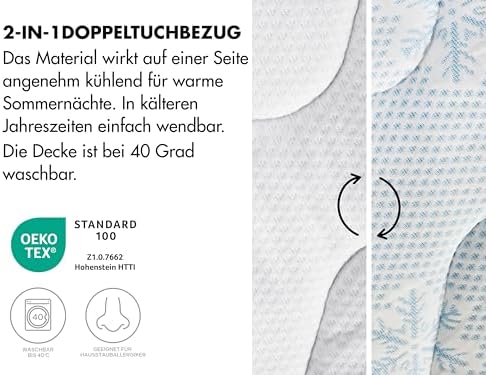 Traumnacht Komfort Topper 140x200 cm - Atmungsaktive Matratzenauflage für Allergiker, Öko-Tex zertifiziert, Qualität Mad