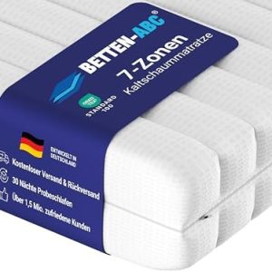 Betten-ABC - 7-Zonen Matratze KSP-500 140x200 cm - Hypoallergen & Antibakteriell für gesunden Schlaf