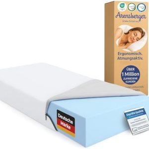 Arensberger Anna Gelschaum Matratze 140x200 cm – Atmungsaktive 13 cm NANOCELL® Gel-Schaum – Waschbar für besten Schlafko