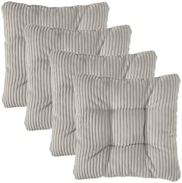 Traumnacht Stuhlkissen Set 4er, Bequeme Kissen für Garten und Küche, 38x38cm, altrosa