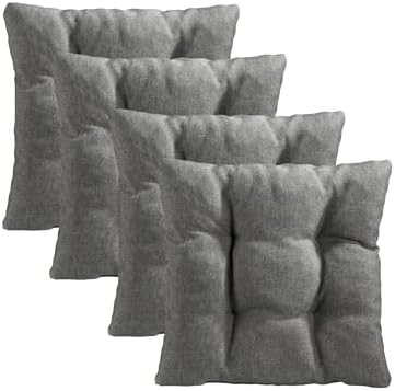 Traumnacht Stuhlkissen Set 4er, Bequeme Kissen für Garten und Küche, 38x38cm, altrosa