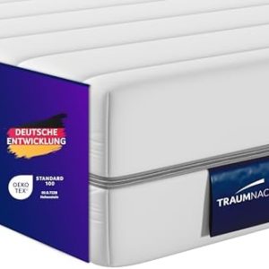 Traumnacht 7-Zonen Kaltschaummatratze H4 - Orthopädischer Schlafkomfort für jeden Schlaftyp, 140 x 200 cm, Öko-Tex zerti