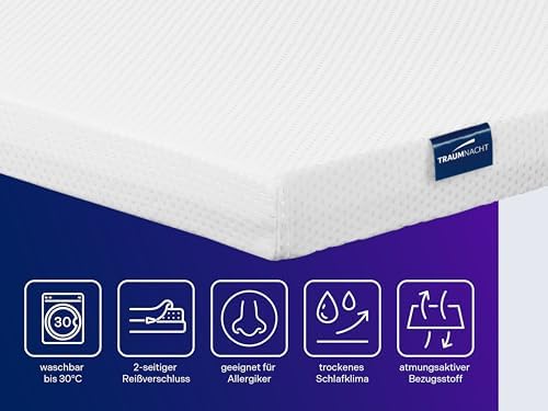 Traumnacht Duo Topper 2 in 1, Härtegrad 2 & 3, Öko-Tex, 180x200 cm für erholsamen Schlaf