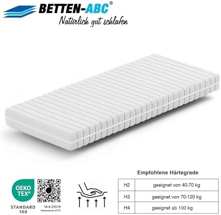 Betten-ABC - 7-Zonen Matratze KSP-500 140x200 cm - Hypoallergen & Antibakteriell für gesunden Schlaf