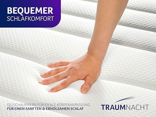 Traumnacht Kaltschaum-Topper 180x200 cm - Allergikerfreundlich & Öko-Tex Zertifiziert für besten Schlafkomfort