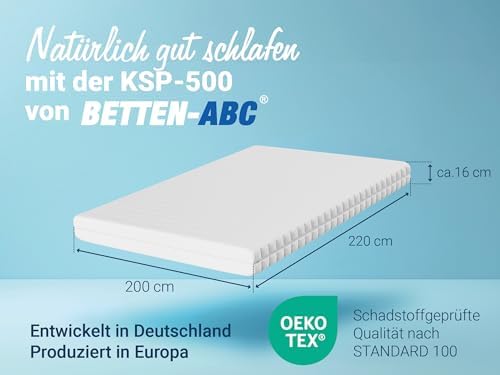 Betten-ABC - 7-Zonen Matratze KSP-500 140x200 cm - Hypoallergen & Antibakteriell für gesunden Schlaf