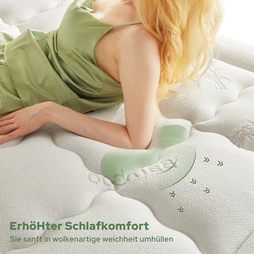BEDLORE Matratzentopper 140x200cm – Weiche Viskoseauflage aus Bambusfaser für besseren Schlaf, ideal bei Rückenschmerzen
