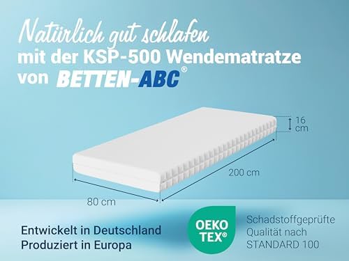 Betten-ABC - 7-Zonen Matratze KSP-500 140x200 cm - Hypoallergen & Antibakteriell für gesunden Schlaf