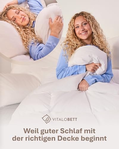 Luxuriöse Winter Bettdecke 135x200 cm - 100% weiche Daunenfüllung, atmungsaktiv & waschbar, perfekt für kalte Nächte!