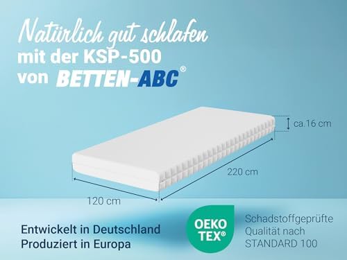Betten-ABC - 7-Zonen Matratze KSP-500 140x200 cm - Hypoallergen & Antibakteriell für gesunden Schlaf