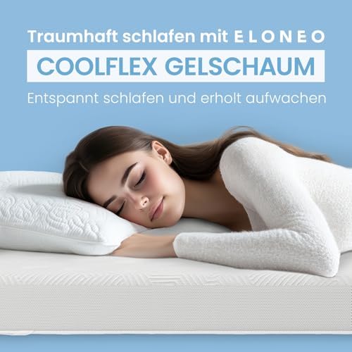 ELONEO Gel Topper 180x200cm - Bequeme 5 cm Gel-Memory-Schaum Matratzenauflage für Bett und Boxspringbett mit atmungsakti
