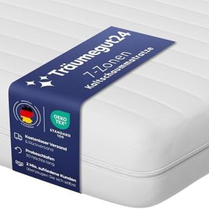 Träumegut24 AquaFlex 7-Zonen Matratze 90x200 cm | Ergonomisch & hypoallergen | Waschbarer Bezug für optimalen Schlafkomf