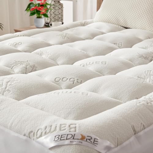 BEDLORE Matratzentopper 140x200cm – Weiche Viskoseauflage aus Bambusfaser für besseren Schlaf, ideal bei Rückenschmerzen