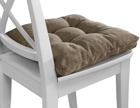 Traumnacht Stuhlkissen Set 4er, Bequeme Kissen für Garten und Küche, 38x38cm, altrosa