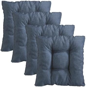 Traumnacht Stuhlkissen Set 4er, Bequeme Kissen für Garten und Küche, 38x38cm, altrosa