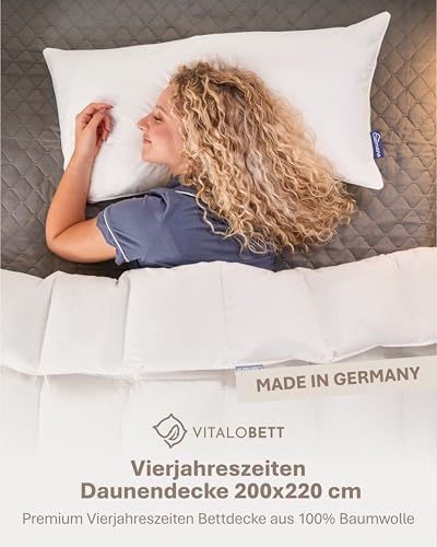 Luxuriöse Winter Bettdecke 135x200 cm - 100% weiche Daunenfüllung, atmungsaktiv & waschbar, perfekt für kalte Nächte!